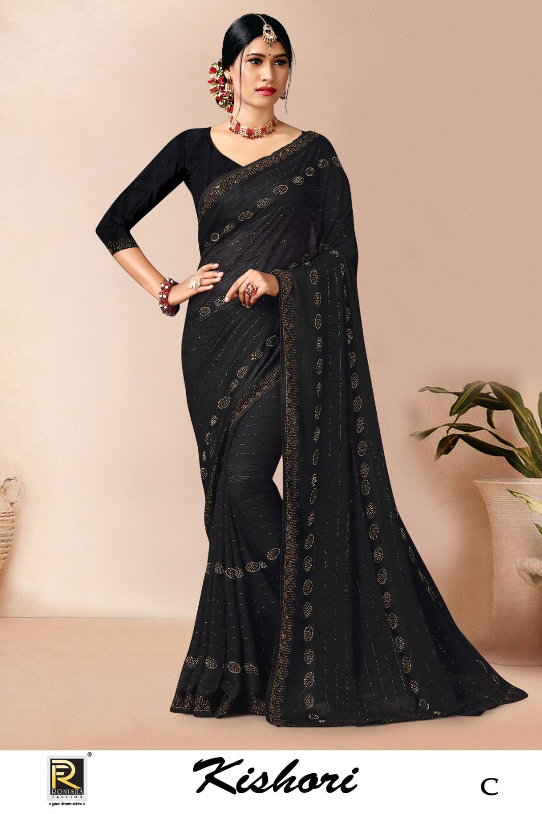 Ronisha Kishori Swarovski Diamond Designer Sarees Catalog
